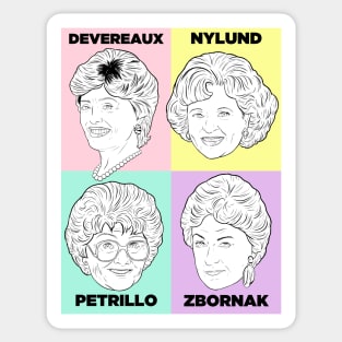 Golden Girls Colour BG Sticker